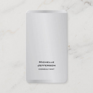 Vertikal Silver Gray Stilvoll modern und modern Visitenkarte