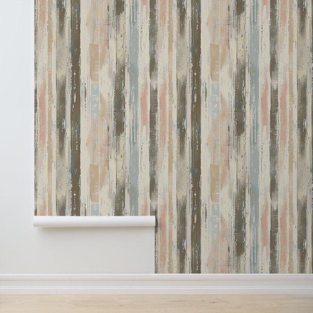 Vertikal skizzierte künstlerische Linien Erdfarben Tapete (Anwendung)