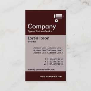 Vertikal verbanden - Dunkelbraun Visitenkarte