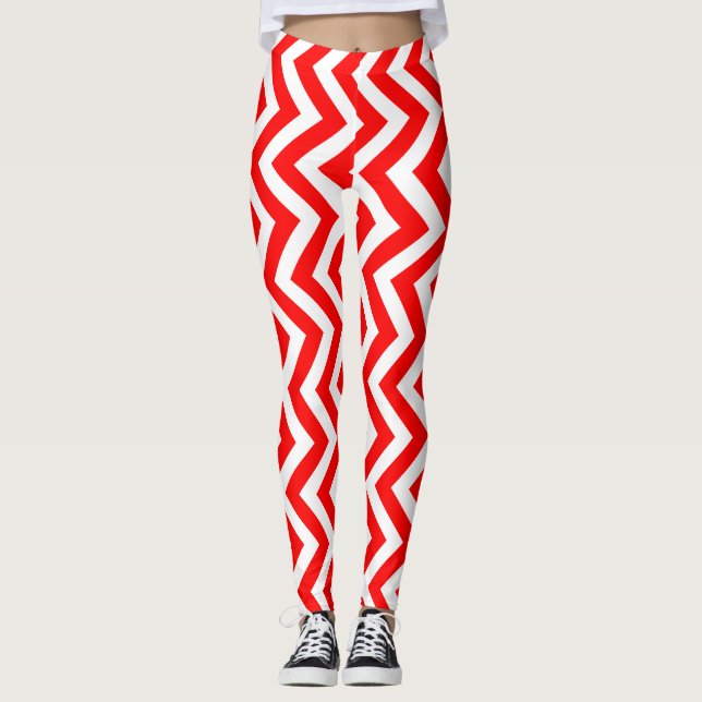 Vertikal Zickzack Leggings (Vorderseite)