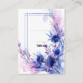 Vertikal, zweiseitig 💙 Cornflower Reverie Platzkarte
