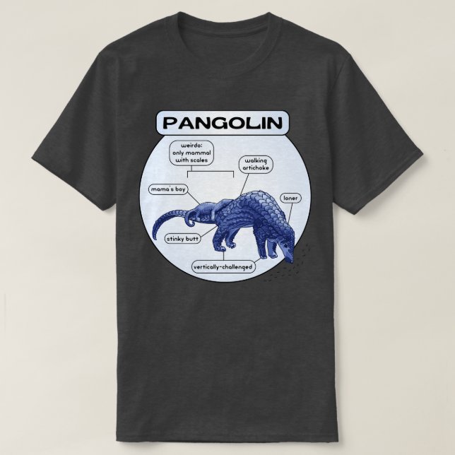 VertikalChallenged Pangolin T-Shirt (Design vorne)