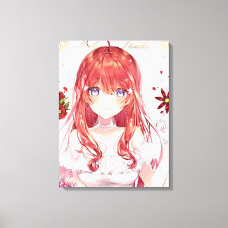 Vertikale anime Mädchen Premium Wrapped Canvas (Gl Leinwanddruck