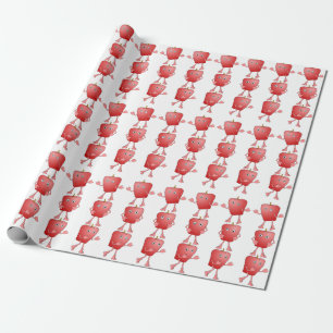 Vertikale Äpfel Geschenkpapier
