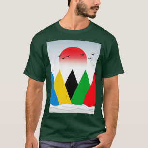 Vertikale Begrenzung Berge Wandern und Trekking Ge T-Shirt