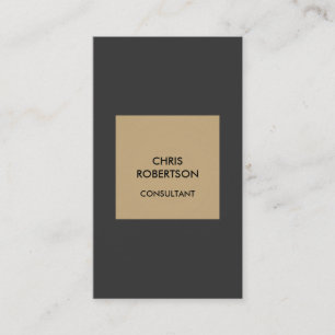 Vertikale Beige Gray Contemporary Business Card Visitenkarte