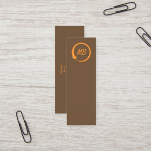 Vertikale businesscards Zen des Monogramms in der Mini Visitenkarte