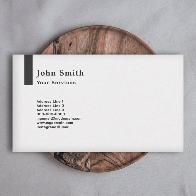 Vertikale Dicke, extrem Minimalistisch Visitenkarte (Vertical Thick Line, Ultra Minimalist Business Card)