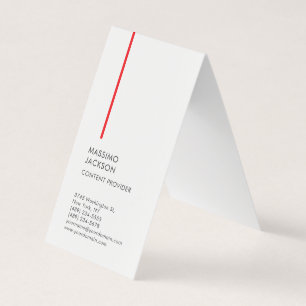 Vertikale einfache schwarz-weiße rote Minimalist Visitenkarten