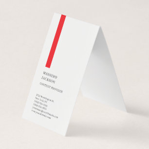 Vertikale einfache schwarz-weiße rote minimalistis visitenkarten
