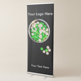 Vertikale einziehbare Fahne der Minzen Ausziehbarer Banner