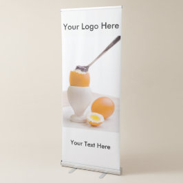 Vertikale einziehbare Fahne des gekochten Eies Ausziehbarer Banner