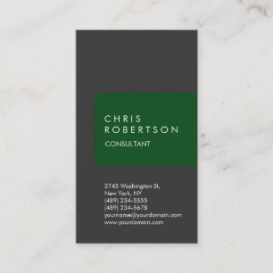 Vertikale, einzigartige Graue Grünstreifen-Visiten Visitenkarte