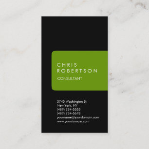Vertikale, einzigartige schwarz-grüne Streifenkart Visitenkarte