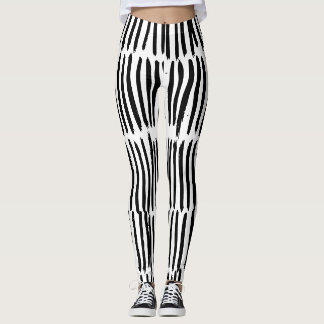 Vertikale Elemente: HandGezeichnet Nahtloser Stil. Leggings (Vorderseite)