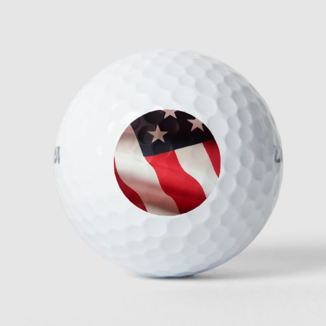 Vertikale Flagge der Vereinigten Staaten Golfball (Vorderseite)