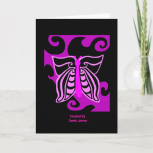 Vertikale Grußkarte für das Butterfly-Design Karte