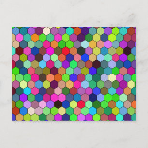 Vertikale Hexagons Postkarte