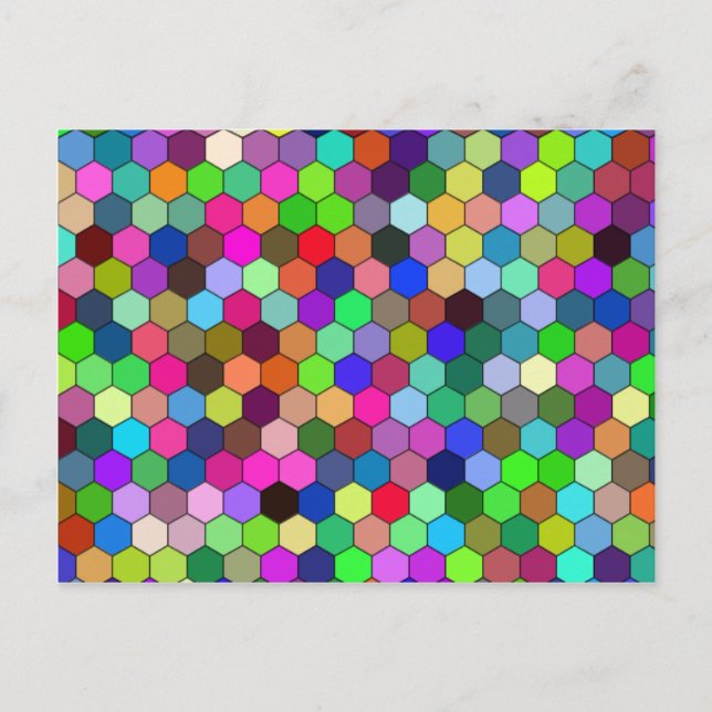 Vertikale Hexagons Postkarte (Vorderseite)