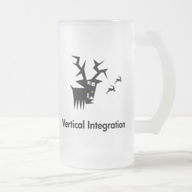 Vertikale Integration von Hirschen Mattglas Bierglas (Rechts)