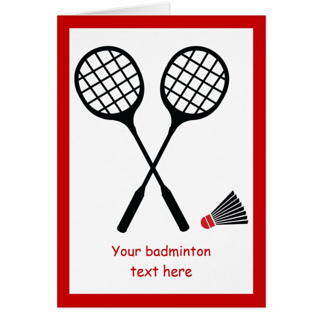 Vertikale Karte Badminton (Vorne)