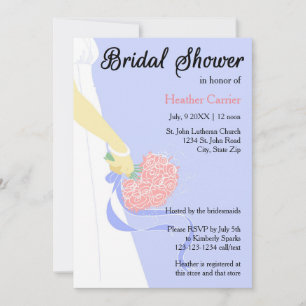 Vertikale Kleid & Brautstrauß - Einladung zur Brau