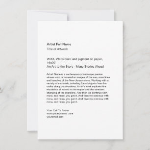 Vertikale Kunstausstellungs-Kunstshow-Plakate Feiertagskarte