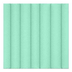 Vertikale Linien auf grün geprägtem Pfefferminzmus Poster