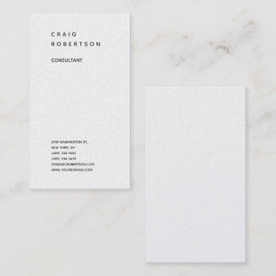 Vertikale minimalistische, moderne Premium-Perle Visitenkarte