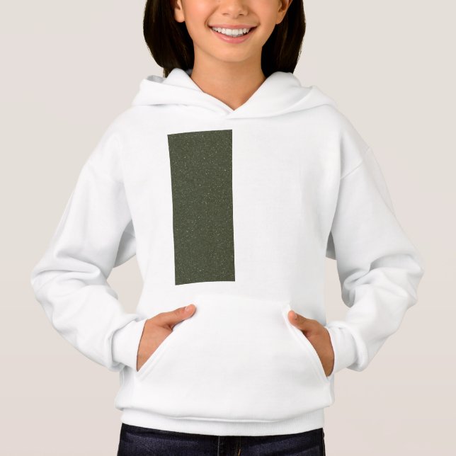 Vertikale Moosgrüne Kids Pullover Hoodie (Custom) (Vorderseite)