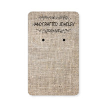 Vertikale Ohrenkarte - natürliche Jute-