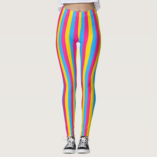 Vertikale Pansexual-Markierung Leggings (Vorderseite)