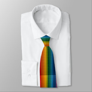 Vertikale Plastik-Regenbogensteine  Krawatte