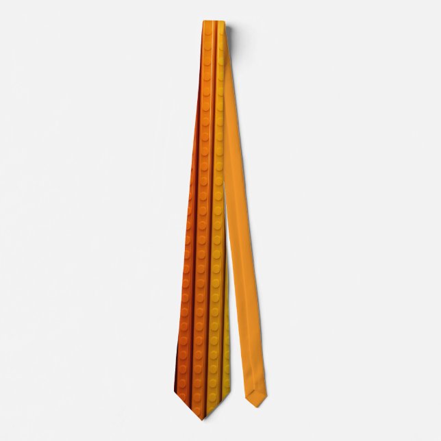 Vertikale Plastiksteine Orange Krawatte (Vorderseite)