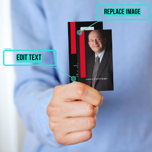 Vertikale Portrait Realtor Business Card Terminkarte
