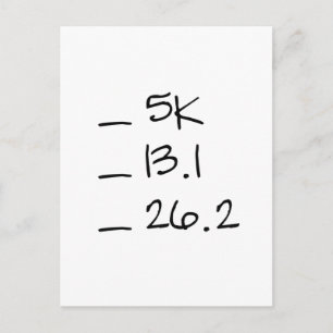 Vertikale Postkarte zum Ausführen der Zielliste