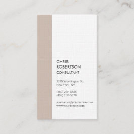 Vertikale Premium-Leinen Minimalistisch modern Visitenkarte
