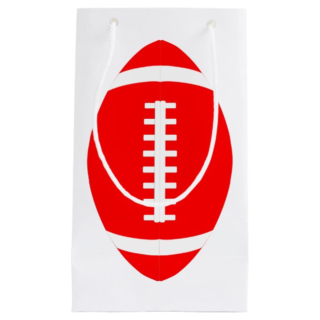 Vertikale Red Football Geschenktasche für Spieler  Kleine Geschenktüte (Vorderseite)