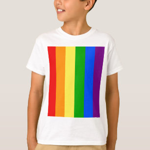 "VERTIKALE REGENBOGEN-STREIFEN " T-Shirt