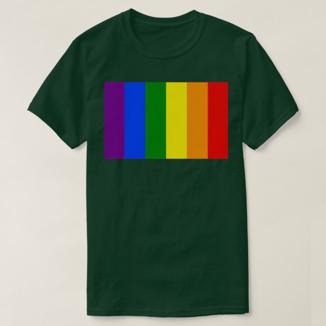Vertikale Regenbogenstreifen T-Shirt (Design vorne)