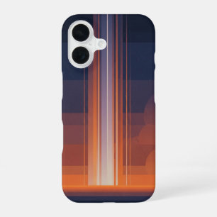Vertikale Retro-Kosmisches Strahlen iPhone 16 Hülle