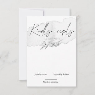 Vertikale RSVP-Karte für die Natur RSVP Karte