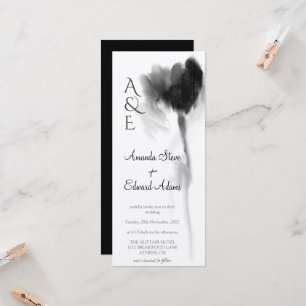 Vertikale schwarze Tulpe Florale Rustikale Kraft H Einladung