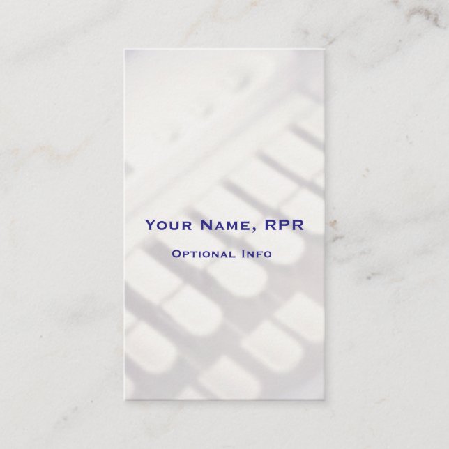 Vertikale Steno Maschine befestigt Visitenkarte (Vorderseite)