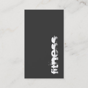 Vertikale, stilvolle Graue Fitness Sport Business  Visitenkarte