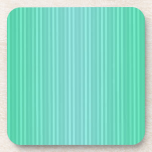 Vertikale Streifen Aquamarine Blau Grün Aquamarin Untersetzer