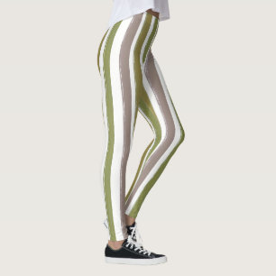 Vertikale Streifen grün und getönt Leggings