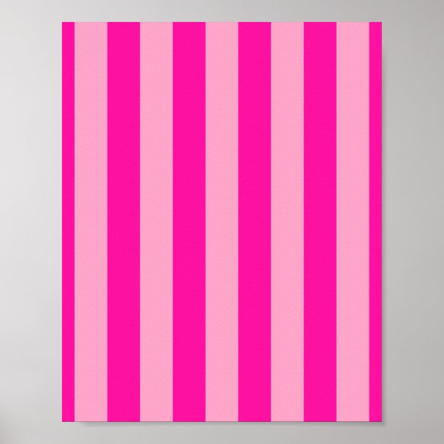 Vertikale Streifen in rosa Poster (Vorne)