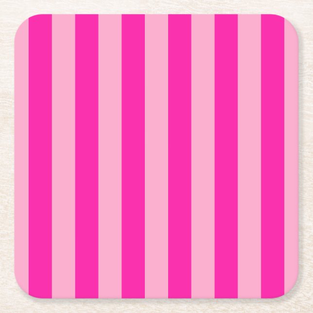 Vertikale Streifen in rosa Rechteckiger Pappuntersetzer (Vorderseite)