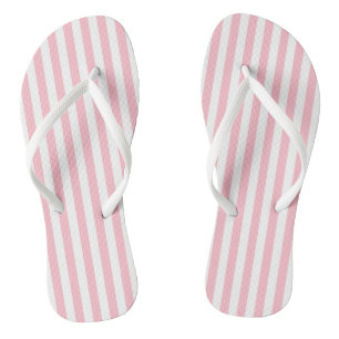 Vertikale Streifen in rosa und weißem Medium Flip Flops